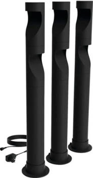Philips Sockelleuchte Desi Niedervolt Schwarz 3er Set (929004659701)