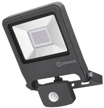 LEDVANCE Osram ENDURA FLOOD PC 20W LED-Fluter mit Sensor 4000K 1800 Lumen IP44 Flutlicht IR-Bewegungsmelder Zeit/Lux einstellbar Dunkelgrau