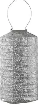 Lumiz LED-Solarlaterne Occult Cylinder Silber (H)33xØ18 cm