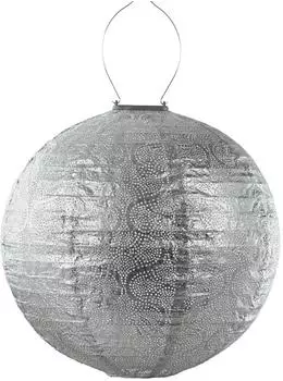 Lumiz LED-Solarlaterne Tigres Rond Silber Ø40 cm