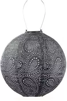 Lumiz LED-Solarlaterne Paisley Rond Grau Ø30 cm