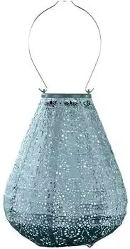 Lumiz LED-Solarlaterne Fiore Tulip Blaugrau (H)22,5xØ20 cm