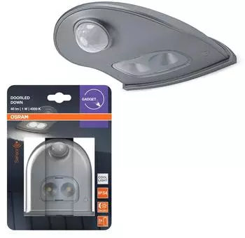 Osram LED Leuchte mit Bewegungssensor 4000K 40lm 0,95W IP54 Silber