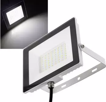 ChiliTec Aussenstrahler Flutlicht 50W LED Strahler Wandleuchte 4000K IP65 Weiß