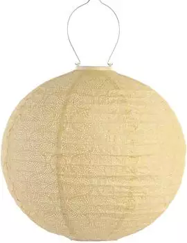 Lumiz LED-Solarlaterne Fiore Rond Gelb Ø40 cm