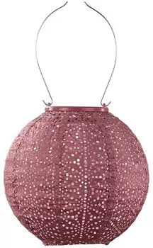Lumiz LED-Solarlaterne Sashiko Rond Kupfer Ø20 cm
