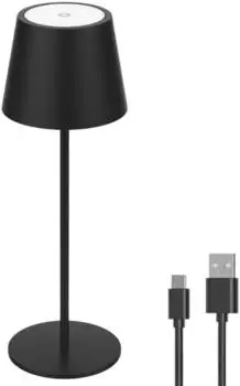 Luxula Tischlampe LX700160 schwarz mit LED kabellos 200 lm/ 3W dimmbar