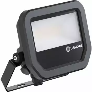 LEDVANCE LED-Strahler Aluminium Schwarz 8 W 1100 lm 100D 830 Warmweiß IP66 symmetrisch