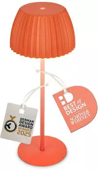 Briloner Riffle LED Akku Tischleuchte &Oslash;14,5 x 36,5 cm orange (7553012)