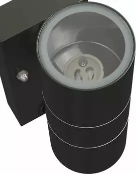 vidaXL Außenwandleuchte mit Sensor Schwarz Edelstahl IP44 (4005997)