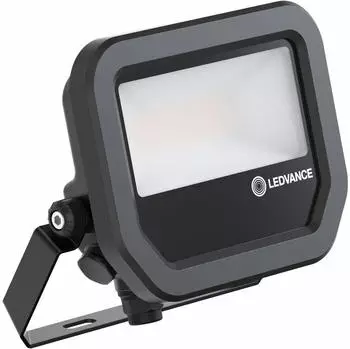 LEDVANCE LED-Strahler aus Aluminium, schwarz, 8 W, 1200 lm, 100D 840 Kaltweiß IP66 symmetrisch (4099854305665)