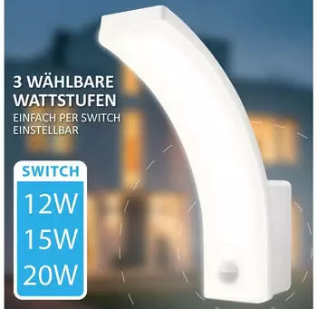 Maxkomfort LED IP65 Bewegungsmelder 230V 12/15/20W- [EEK: ] (MA-X.PRIT-WH)