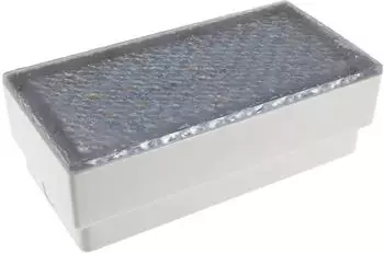 ChiliTec LED Pflasterstein Einbauleuchte 20x10x7cm 230V IP67 Befahrbar Wasserdicht 230V Glasstein Aussenleuchte Weiß (22155)