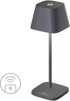 Villeroy & Boch NEAPEL MICRO RC Akku-Tischleuchte dimmbar anthrazit (97261)