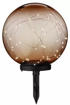 Marelida LED Solar Kugellampe 2in1 Kunststoff warmweiß 2er Set bernstein