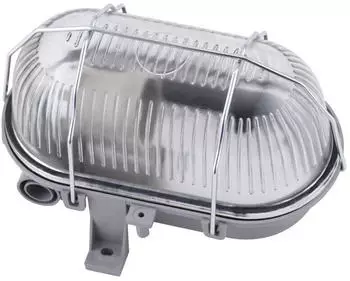 Megatron Ovalleuchte IP44 E27 grau MT69062