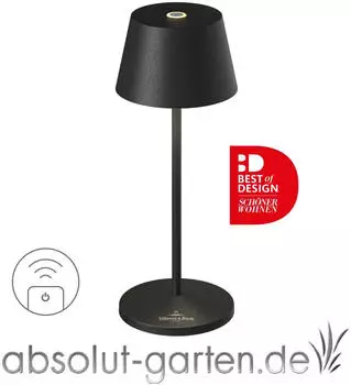 Villeroy & Boch Tischleuchte Touch-Dimmer, IP65 Aluminium Seoul Micro RC (97248)