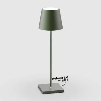 Sigor Nuindie 2.0 LED-Akku-Tischleuchte salbeigr&uuml;n Doppelpack