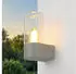 Licht-Erlebnisse NOTTINGHAM Außen-Wandleuchte Aluminium Rauchglas E27 IP44 19,7cm (NOTTINGHAM)