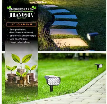 Brandson LED Solar-Erdspie&szlig;leuchte 6er-Set 80lm 3000K IP65 (307777)
