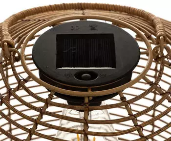 Atmosphera Cuba LED-Solarleuchte Rattan Natur H30cm IP44 (CUBA)