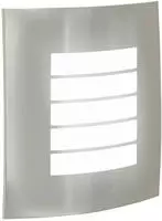 vidaXL Au&szlig;enwandleuchte Silber 23,5 x 9 x 26 cm Edelstahl und Plastik