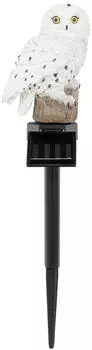 Haushalt International Solar-Gartenstecker LED Eule Wei&szlig;, 44,5cm (B08XBT4N6K)