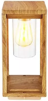 Globo Sockelleuchte Laterne Holzoptik LED 7W 720lm IP44 (35cm)