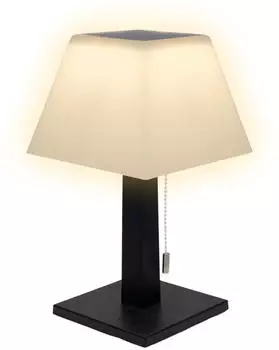 Spetebo LED Tischleuchte 2in1 Solar & Akku 28cm warmwei&szlig; 3 Helligkeitsstufen (3993)