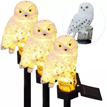 Casativo LED Solar Eule Gartenleuchte 3er-Set (CH6895)