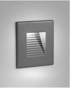 Fabas Luce Sway Quadratische LED Stufenleuchte 3W 3000K IP65 Dunkelgrau (6574-02-294)