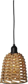 Star Trading Twine Pendelleuchte Outdoor Rattan-Schirm braun, IP44, warmwei&szlig;, &Oslash;15cm (857-33)