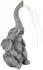 Globo Solar-Gartenleuchte Elefant Skulptur grau LED, 2er Set