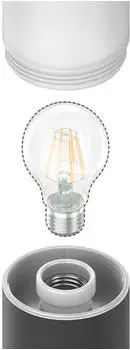ledscom.de GROPO Wegelicht/Pollerleuchte Echtglashaube IP44, 90cm, anthrazit, E27 (LC-L-421)