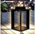 Spetebo Solar Laterne Metall schwarz 25 LED warmweiß 45x22cm (4813)