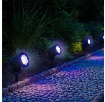 SSC-LUXon KARI Gartenstrahler mit Erdspie&szlig;, schwarz, IP65, WiFi RGB GU10 4W (KARI)