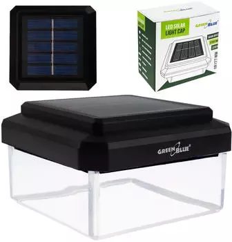 GreenBlue Solar-Pfostenleuchte LED 100x100mm Warmwei&szlig; 3200K 8lm (GB128 WW)