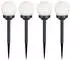 Globo LED Solar Kugelleuchte Außen Erdspieß Weiß 4er Set (10x39x10cm)