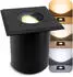 SSC-LUXon JUAVI Bodeneinbauleuchte eckig IP67 GU10 3W 3CCT schwarz matt
