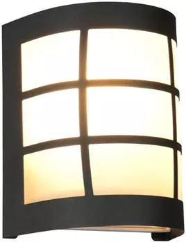 Trio Sintra Au&szlig;en-Wandleuchte E27 Edelstahl schwarz matt IP44 (R26456132)