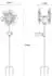 Globo Solar-Windrad Gartenleuchte Metall Rostfarbe Warmweiß, H 124cm (2er Set)