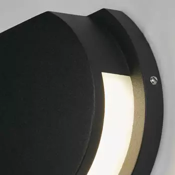 Searchlight Chiswick LED-Außenwandleuchte Metall schwarz 14cm (36110BK)