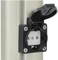 vidaXL Pollerleuchte mit Auslass 50 cm Edelstahl IP44