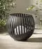 Dehner Mina Solar-Gartenleuchte LED Dämmerungssensor warmweiß Metall/Kunststoff schwarz (Ø20x H19cm)
