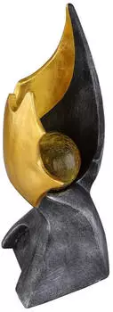 Globo Solar-Gartenleuchte Flammeneffekt Skulptur warmwei&szlig;, H 36cm