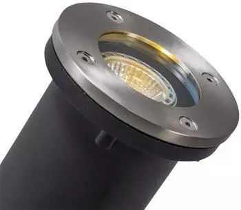 QAZQA Basic Round Boden-Einbaustrahler Edelstahl GU10 IP65 (104622)
