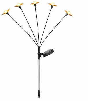 Expo B&ouml;rse Solar-Gartenstecker Schmetterling LED mehrfarbig, 68cm, 2er Set