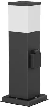 ledscom.de POLLY Pollerleuchte Außen, 35cm, schwarz, G9, 501lm, warmweiß (SET-7740-WW)