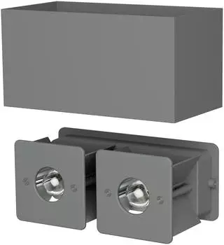 ledscom.de CUBEL Außenwandleuchte Up-/Downlight grau matt IP65 2x G9 (LC-L-435)