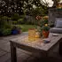 Haushalt International Solar-Gartenlaterne Blättermuster Metall Bronze Warmweiß 10x18cm 2er Set